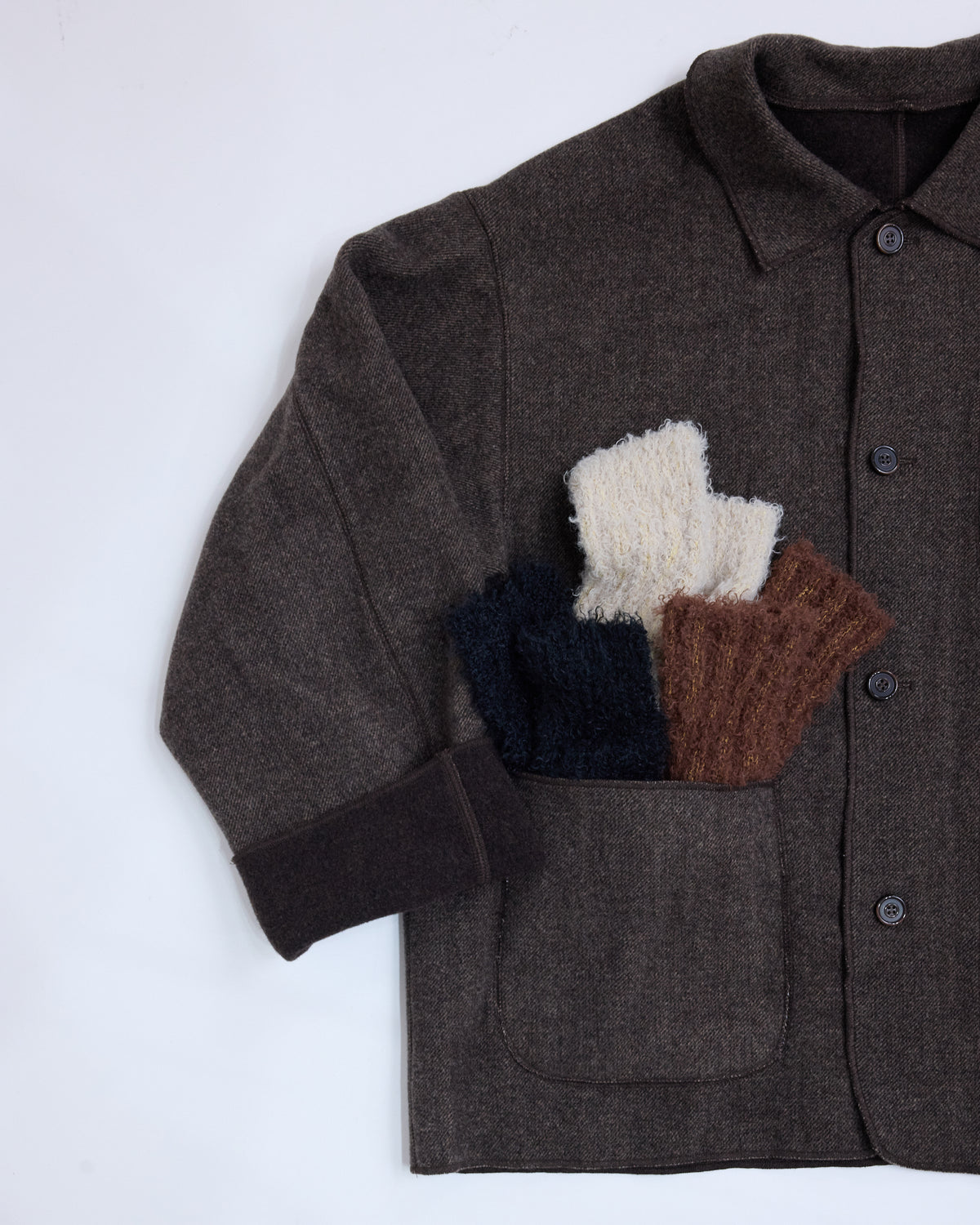 Bouclé Knit Gloves