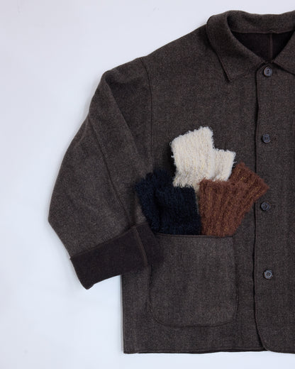 Bouclé Knit Gloves