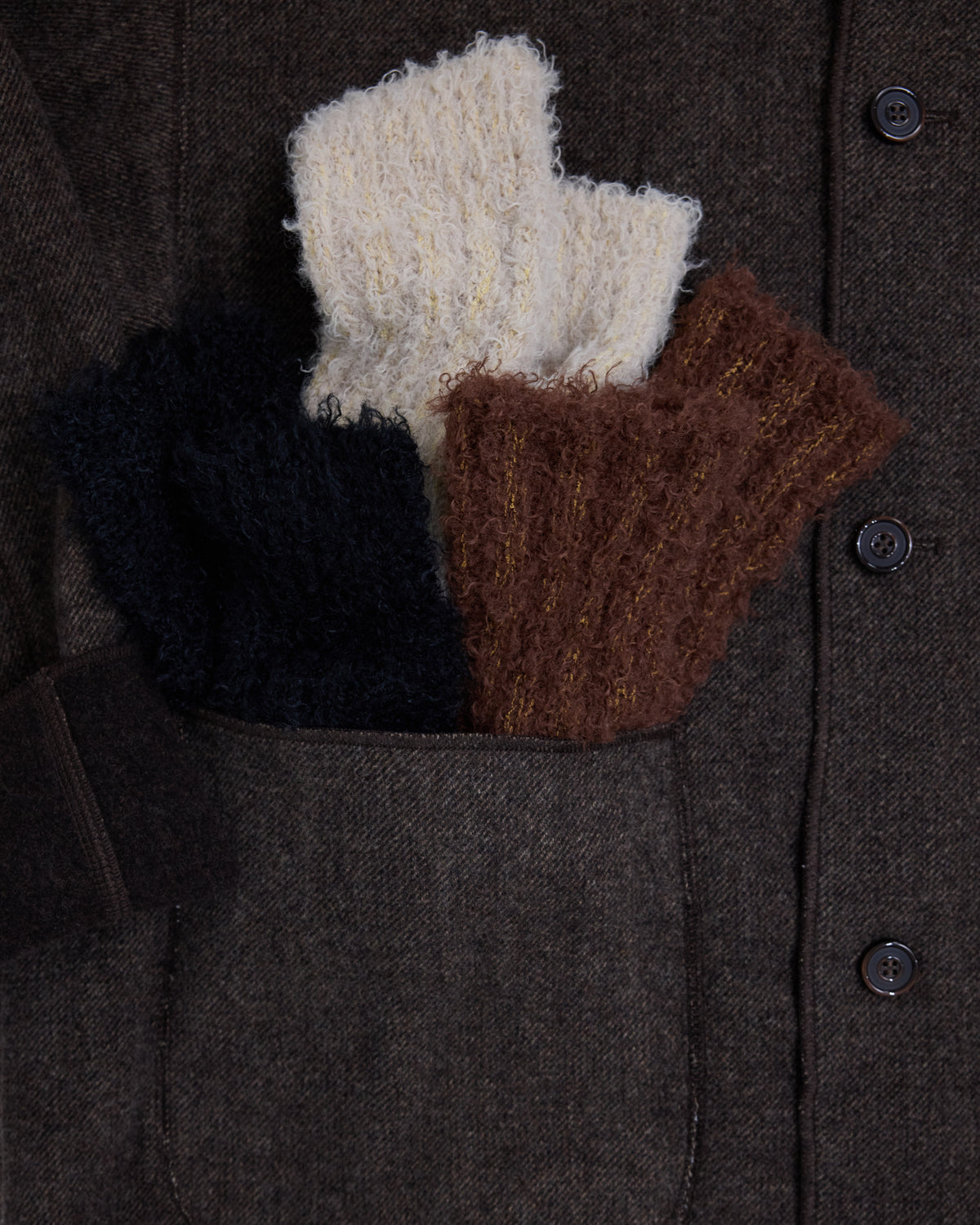 Bouclé Knit Gloves