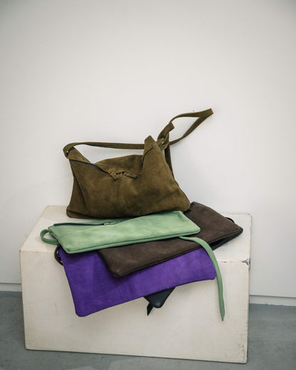 -Re:order- Unbuckle Suede Bag (suede/4colors)